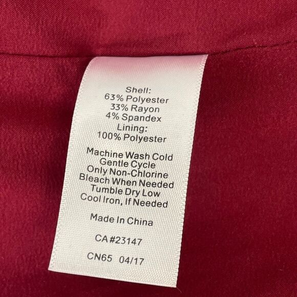 Talbots Burgundy High Neck Knee Length Dress Fully Lined size 8 - Picture 11 of 11